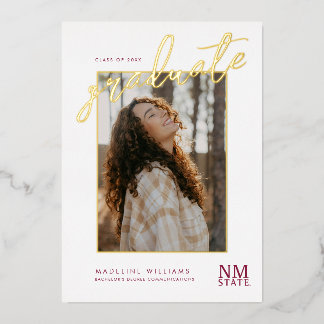 Invitation En Aluminium New Mexico State University Graduation