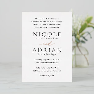Invitation En Aluminium Nicole White Mariage élégant