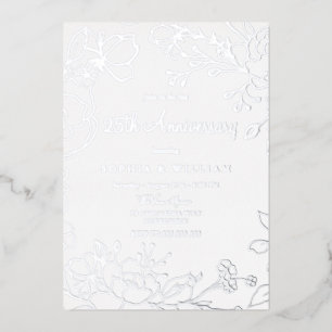 Invitation En Aluminium Noces d'argent 25 ans de mariage 