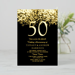 Invitation En Aluminium Noces d'or de 50 ans de mariage