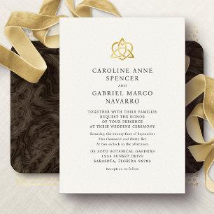 Invitation En Aluminium Noces Irlandaises au Nœud Celtique