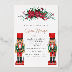 Invitation En Aluminium Noël Jeu Botanique Jouet Nutcracker Rose Or