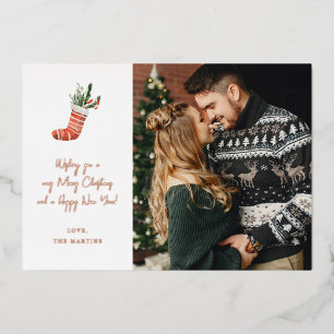 Invitation En Aluminium Note de stockage de Noël Photo Noël