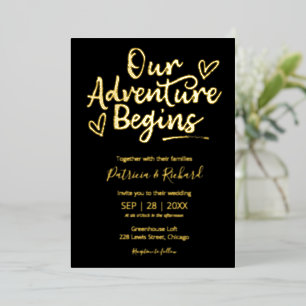 Invitation En Aluminium Notre Aventure Commence Mariage Chic Rustique