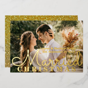Invitation En Aluminium Notre premier Noël très marié Mr & Mrs Mariage