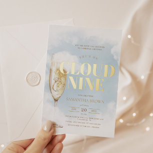 Invitation En Aluminium Nuage Élégant Enterrement de Vie de Jeune Fille