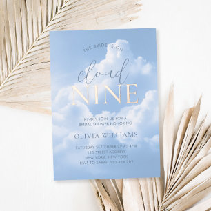 Invitation En Aluminium Nuage Neuf Ciel Bleu Nuages Fête de Mariage