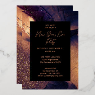 Invitation En Aluminium Nyte Glow fête de la Saint-Sylvestre