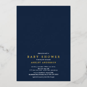 Invitation En Aluminium Oh Baby shower garçon