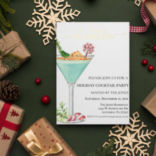 Invitation En Aluminium Oh Quelle fête Cocktail de Noël Feuille métallique