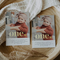 One Heart Photo First Birthday Gold