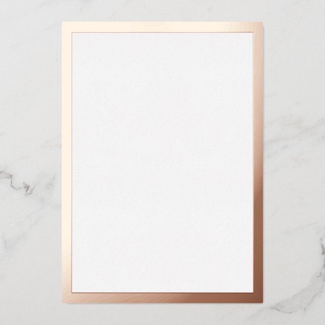 Invitation En Aluminium Or Rose blanc (Recto)