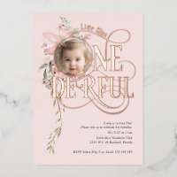 or rose Miss Onederful Girl 1er anniversaire photo