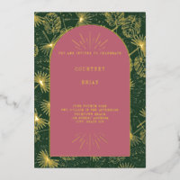 Palm Feuille rose + Green Beach Mariage