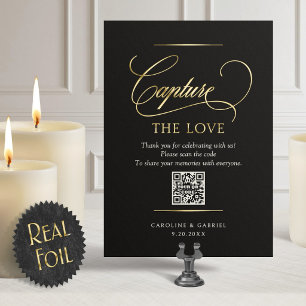 Invitation En Aluminium Panneau de mariage pour partager des photos Captur
