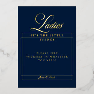 Invitation En Aluminium Panneau de panier de salle de bain pour dames bleu