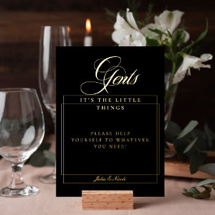 Invitation En Aluminium Panneau de panier pour hommes noirs Chic Classique