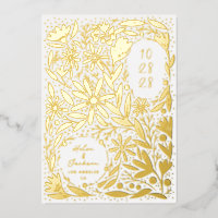 Papercut Fleurs rustiques Enregistrer la date