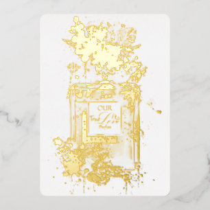 Invitation En Aluminium Parfum élégant et luxueux