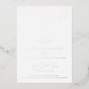 Invitation En Aluminium Partie d'engagement photo de script