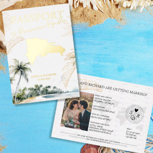 Invitation En Aluminium Passeport de mariage de destination en République