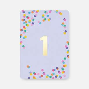Invitation En Aluminium Pastel Purple Girl's premier anniversaire Confetti