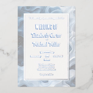 Invitation En Aluminium Pastels bleus modernes chic et originaux