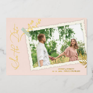 Invitation En Aluminium Peach Romantic Vintage Photo Album Scrapbook