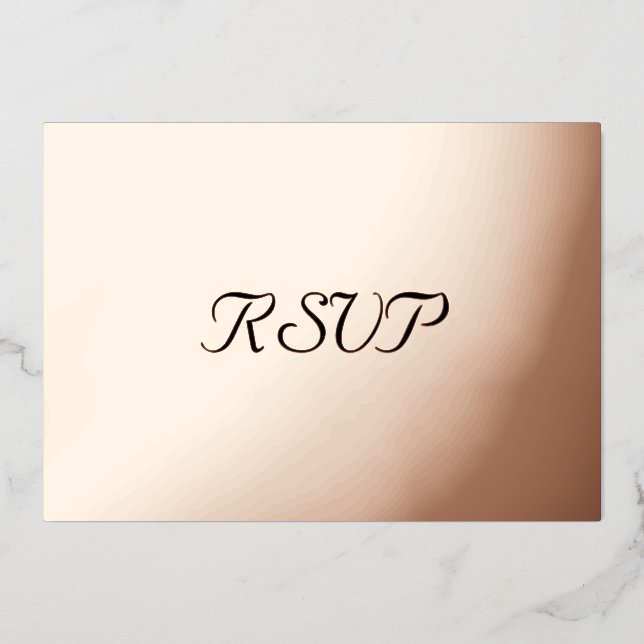 Invitation En Aluminium Personnalisé Modern Elegant Party Event RSVP Rose  (Recto)