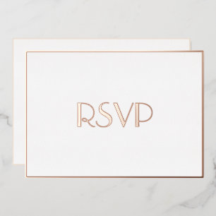 Invitation En Aluminium Personnalisé Parti élégant RSVP White Rose Gold