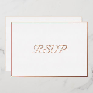 Invitation En Aluminium Personnalisé Simple Elegant Party RSVP White Rose 