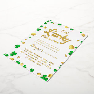 Invitation En Aluminium Petit Chanceux – Baby Shower de la Saint-Patrick