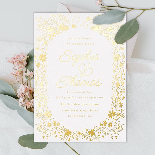 Invitation En Aluminium Petit couple floral (Créateur téléchargé)