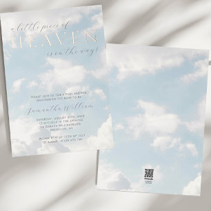 Invitation En Aluminium Petit morceau de Baby shower du ciel rêvé