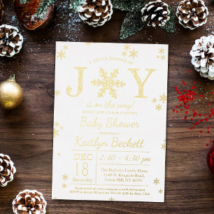 Invitation En Aluminium Petit Paquet De Joie Bébé De Noël Shower Réel