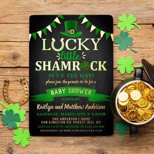 Invitation En Aluminium Petit Shamrock St. Patrick's Day Baby shower Real