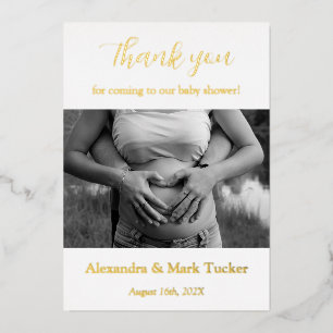Invitation En Aluminium Photo baby shower