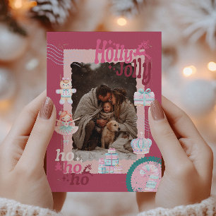 Invitation En Aluminium Photo Casse-Noisette Groovy Rétro Pastel Noël