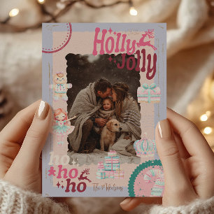Invitation En Aluminium Photo Casse-Noisette Groovy Rétro Pastel Noël