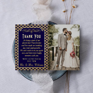 Invitation En Aluminium Photo de mariage Gatsby Art Déco vintage des année