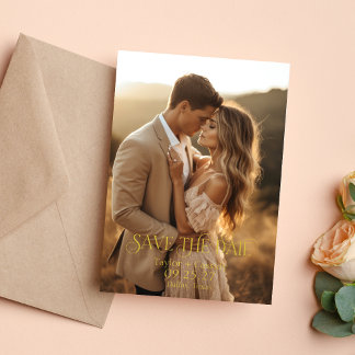 Invitation En Aluminium Photo Enregistrer La Date Annonce