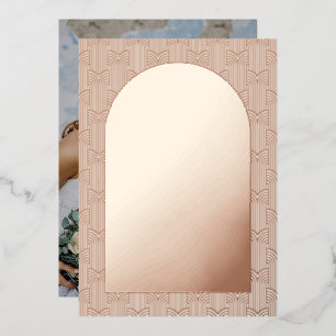 Invitation En Aluminium Photo Enregistrer La Date Gold Foil Card