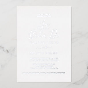 Invitation En Aluminium Pile argenté délicate   La Boda De Mariage