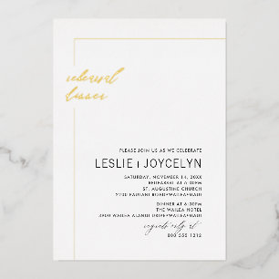 Invitation En Aluminium PixDezines Luxe Calligraphie Minimaliste