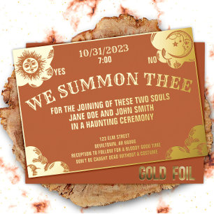 Invitation En Aluminium Planche Spirite Halloween & Mariage et Fête Gothiq