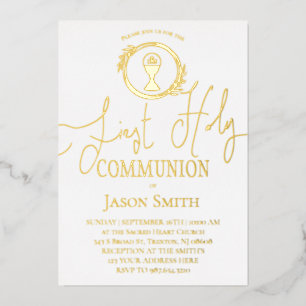 Invitation En Aluminium Première communion