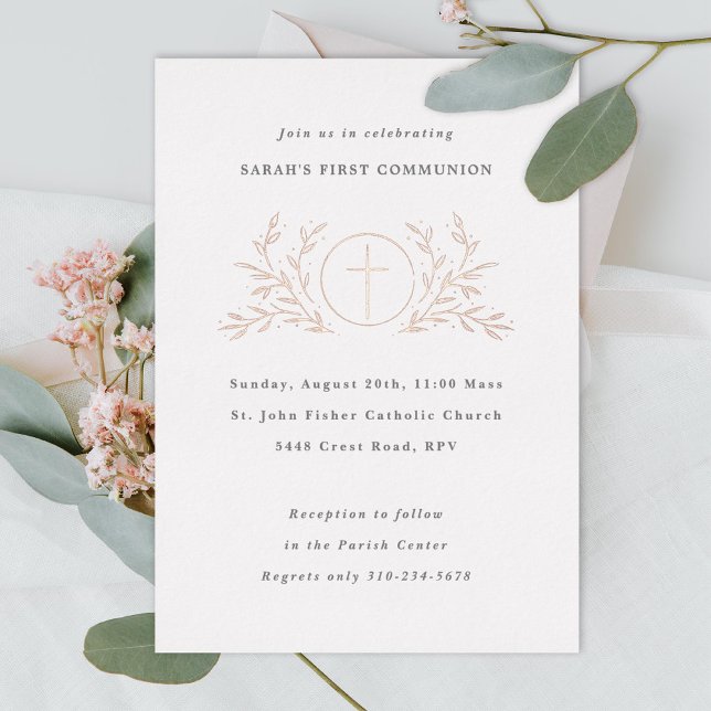 Invitation En Aluminium Première communion eucharistique (Créateur téléchargé)