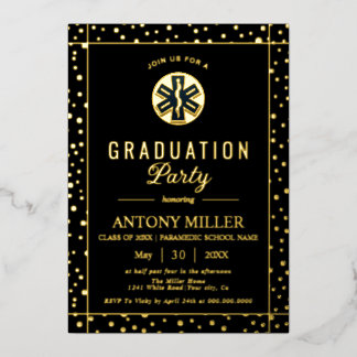 Invitation En Aluminium Promotion 2026 des ambulanciers diplômés avec conf