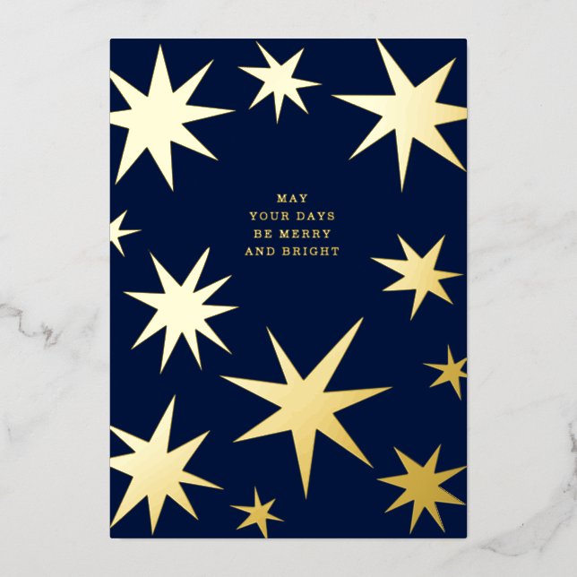 Invitation En Aluminium Que vos jours soient des étoiles joyeuses et brill (Recto)