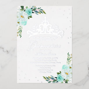 Invitation En Aluminium Quinceanera turquoise